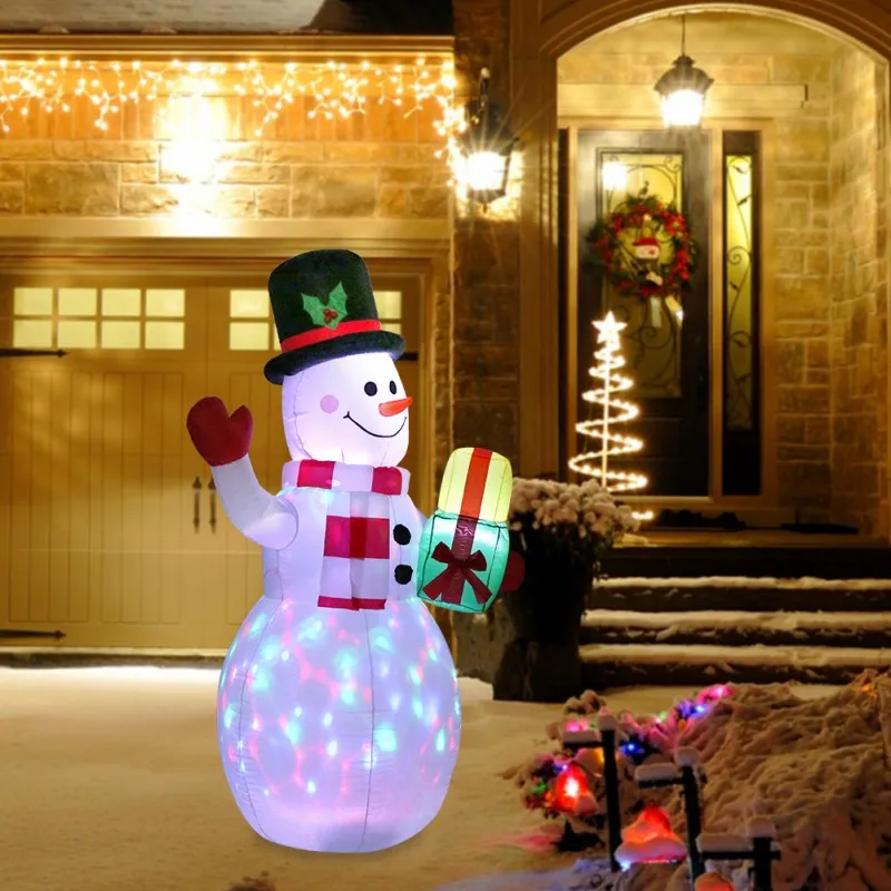 Explosive Christmas Inflatable Christmas Snowman Inflatable Christmas Snowman Decorated With Lights