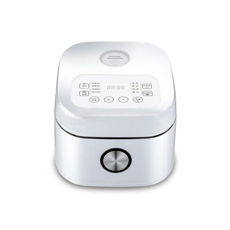 高品质3L 4L 5L智能不锈钢电饭锅蒸锅白色德苏格低糖方形设计电动塑料