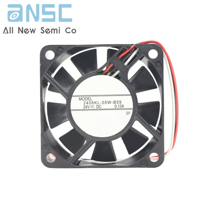 Original Axial flow fan 2406KL-05W-B59 24V 0.13A 6015 Industrial DC heat dissipation detection alarm CNC fan