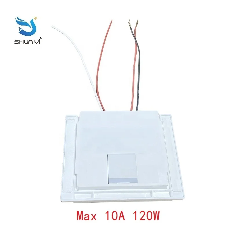 High Power 120W Single Key Monochrome Smart Bathroom Mirror Dimmer Switch Led Light Mirror Touch Sensor Switch