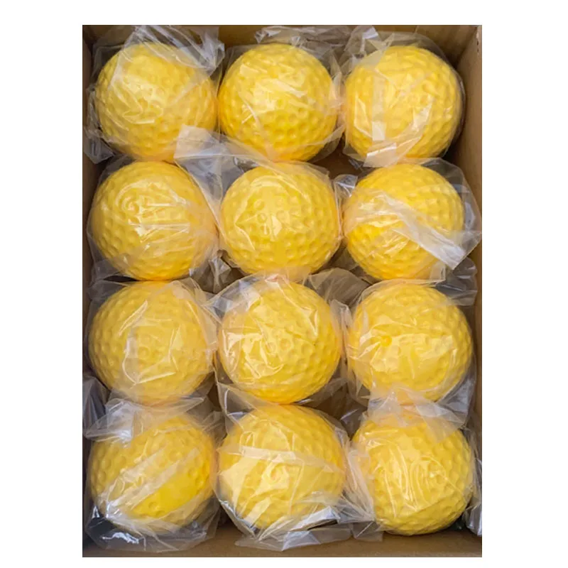 8 Inch Yellow Dimple Balls Softball Pitching Machine Balls Yellow