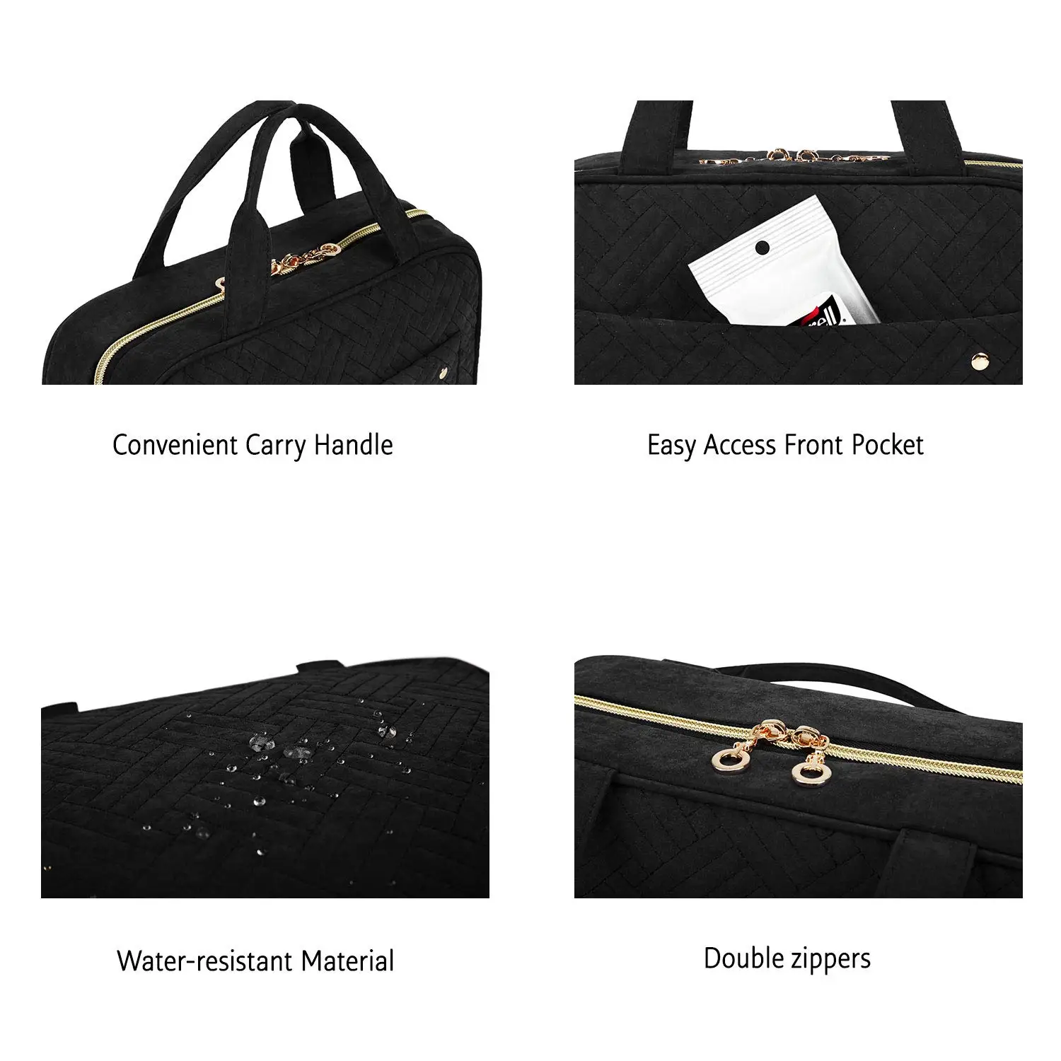 Toiletry Bag Travel Bag With Hanging Hook Water-resistant Makeup ...