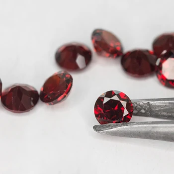 Natural Red Garnet Round Cut Loose Gemstone Price Per Grams