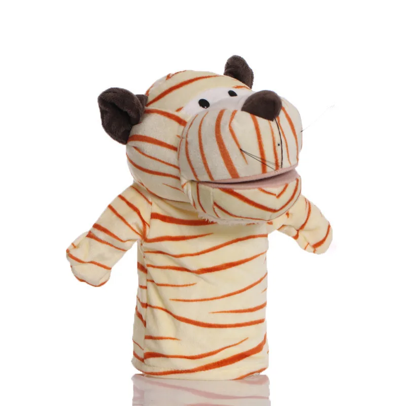 In Stock Soft Animal Hand Puppet with Moving Mouth - Cartoon Plush Doll for Parent-Kid Play, Interactive Talking Stuffed Toy