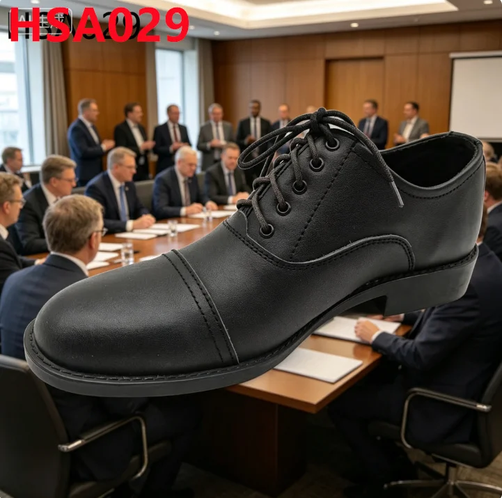 ZYF,business Meeting Double Joints Design Men/women Dress Shoes Modern Minimalist Odor Resistant Black Office Shoes HSA029