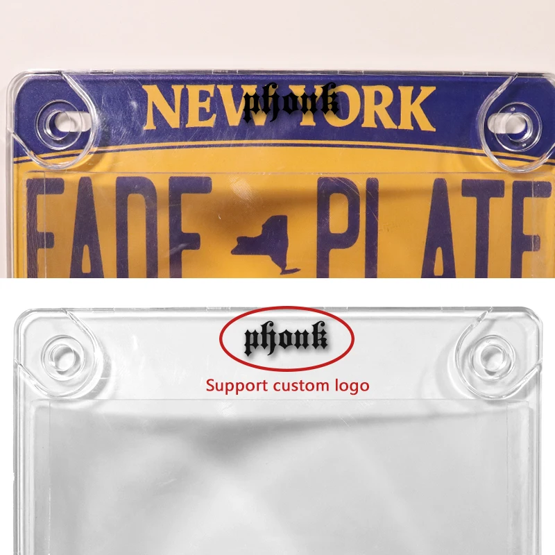 Motorcycle Bubble Tinted License Plate Cover Tag Frame for US Car License manufacture