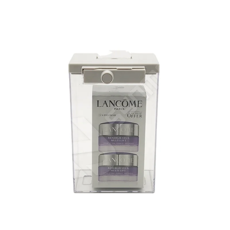 Synmel High Definition Transparent Shatterproof Anti-Theft EAS Display Box Creams Skincare Case for Duty-Free Shops Multi-Size