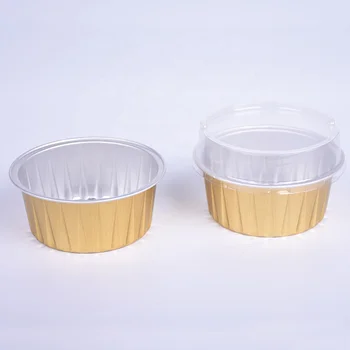 Laixin Heat Sealing Milk Yogurt Foil Cup Disposable Aluminum Foil Food Storage Container With Lid