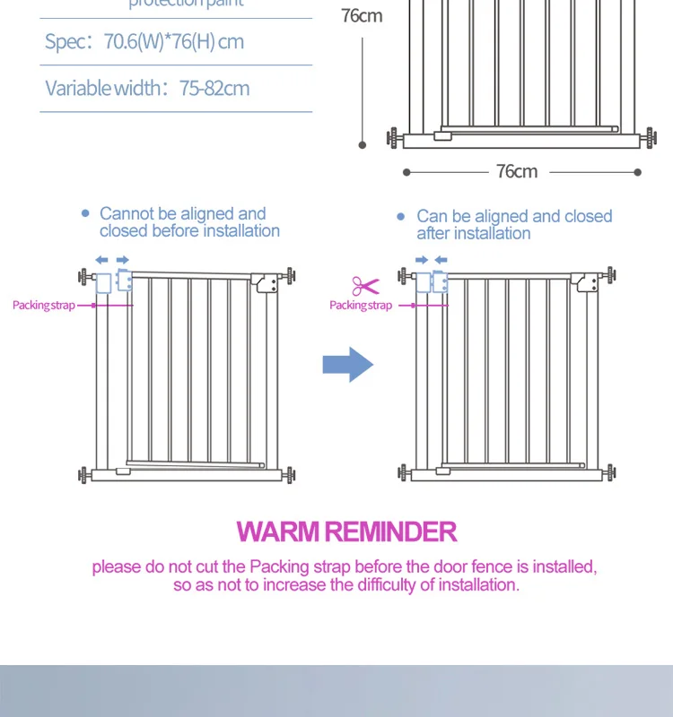 Hot Selling Easy Operate Quick Install Wholesale Retractable Baby Safety Gate Playpen