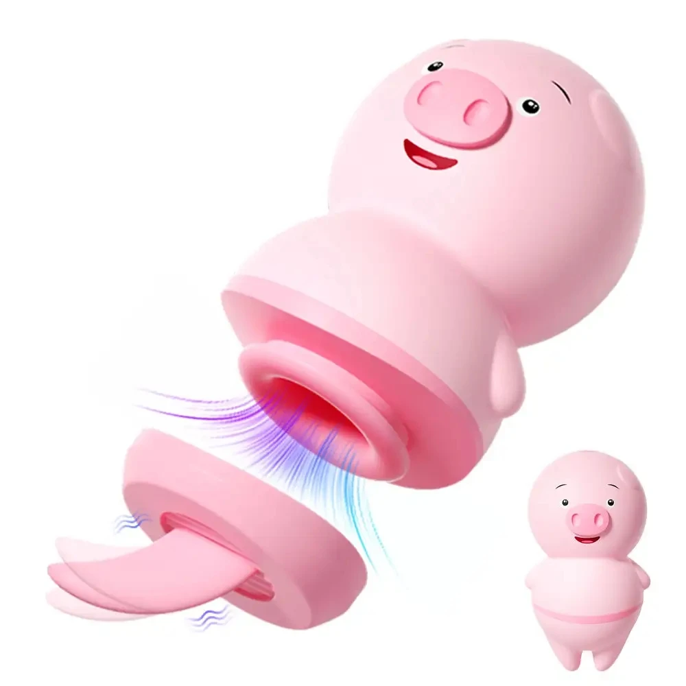 New Lovely Pink Pig Sex Toys Tongue-Licking Stimulation Sucker Vibrator for Vaginal Masturbation Woman's Love for Egg Vibrator New Lovely Pink Pig Sex Toys Tongue-Licking Stimulation Sucker Vibrator for Vaginal Masturbation Woman's Love for Egg Vibrator