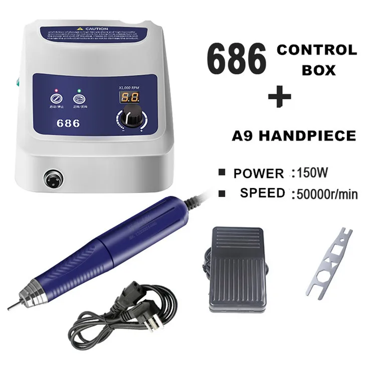 High Speed Micro Motor 50000RPM Quality Denture Polishing Brushless Dental Micromotor Handpiece Jewelry Polishing Carving Drill Machine