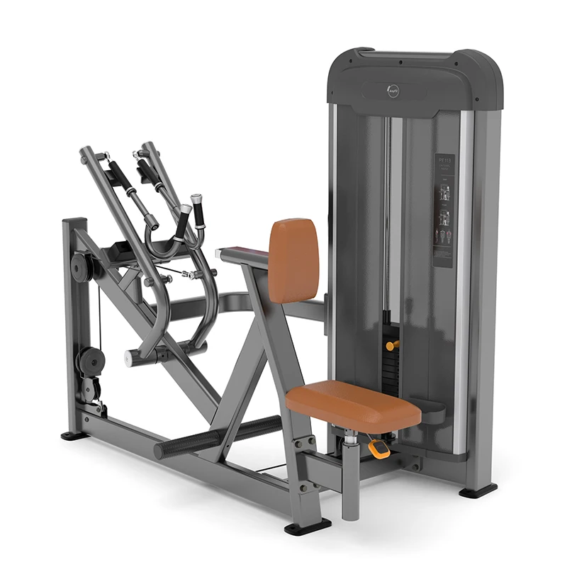 high end gym fitness equipment seated row machine vertical
