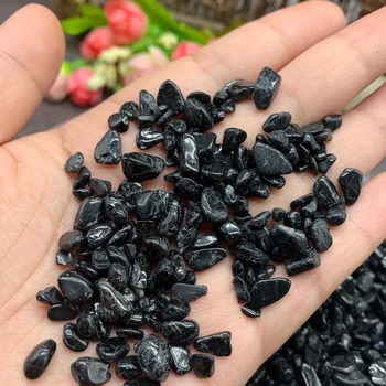 Wholesale Natural Crystal Gravel Black Tourmaline Polished Tumbled Stones Obsidian for Healing