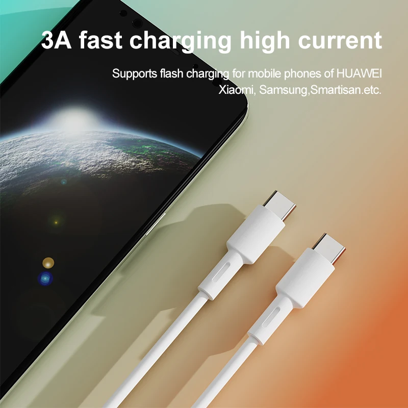 Горячая продажа PD 60W кабель для быстрой зарядки Компьютерные Кабели USB C к C Type C кабели для передачи данных для samsung