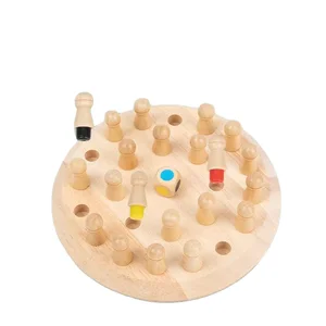 Block Wooden Color Memory Match Stick Chess Game Set Educational Interaction Toys Montessori Educational Children Toys