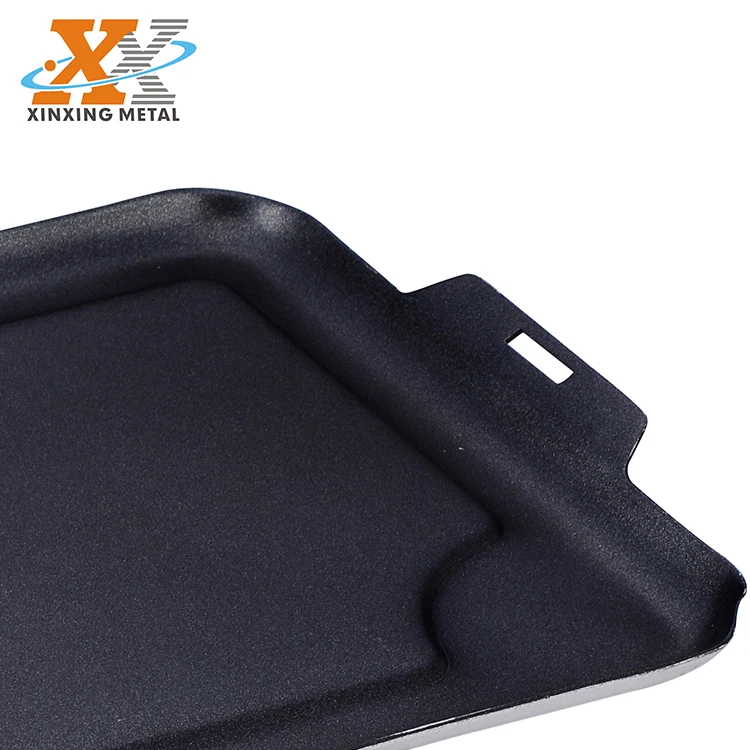 High Quality Camping Cookware Black Non Stick Aluminum Flat Grill Pan details