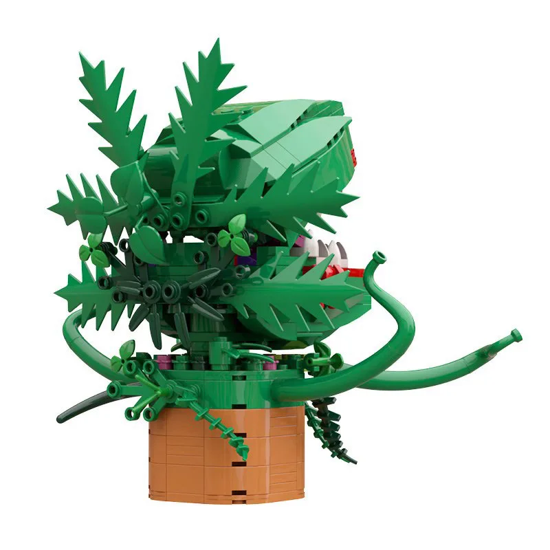 CM3004 Corpse flower Plant Model Super bros Cannibal Flower Building Blocks Set Block Juguetes Compatible DIY Plant Assembly