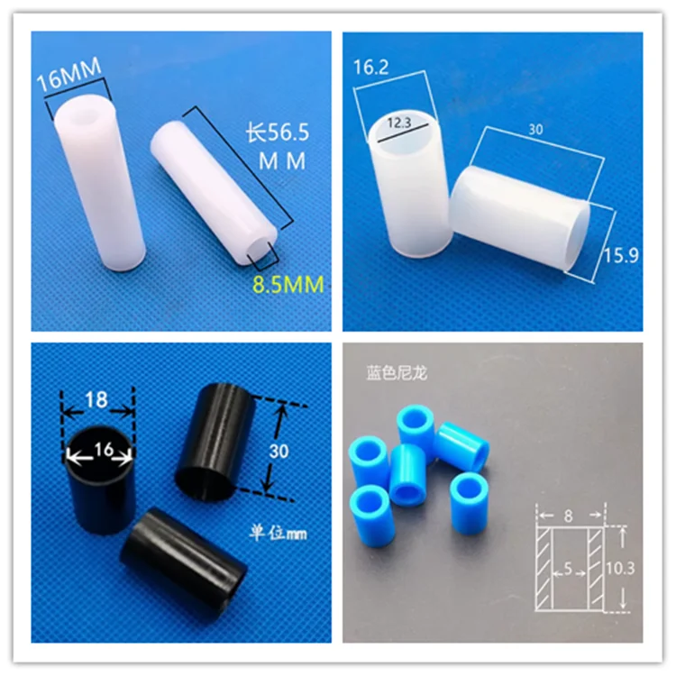 Black Graphite Nylon Plastic Insert Shaft Bushing Sleeve
