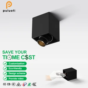 PULUOTI CE/S/SAA/BIS Approved GU10 Spotlight Lampystem Surface Mounted 1-Head Ceiling Light for Living Room Exhibition Hall