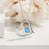 Collana con zirconi blu