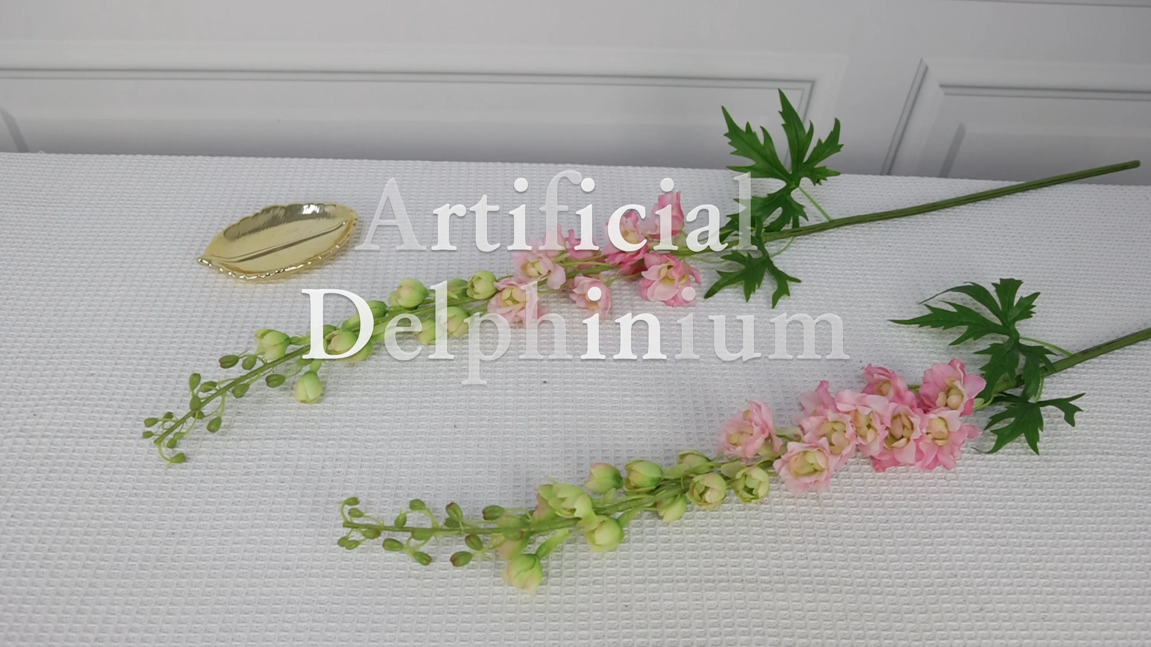 High End Artificial Delphiniums Long Stem Silk Cloth White Delphinium Autumn Wedding Flowers