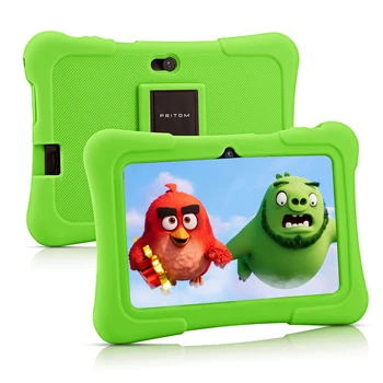pritom factory price k7 kids tablet 7 inch hd quad core 32gb rom android 10 children tablet for boys and girls