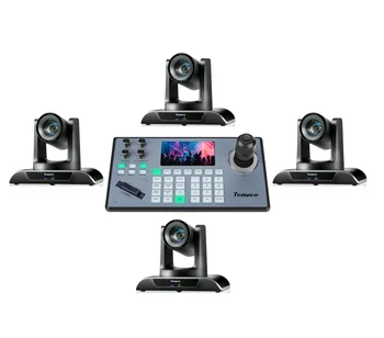 2024 New 20x Zoom PTZ Live Streaming Camera NDI PTZ Camera IP Controller 4D Joystick Keyboard Controller