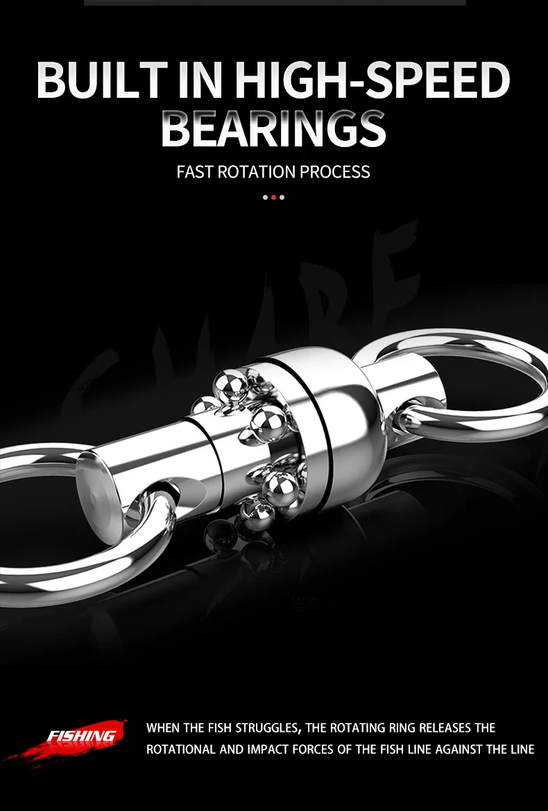 Ring Rolling Stainless Steel Ball Bearing Swivel With Coastlock Snap