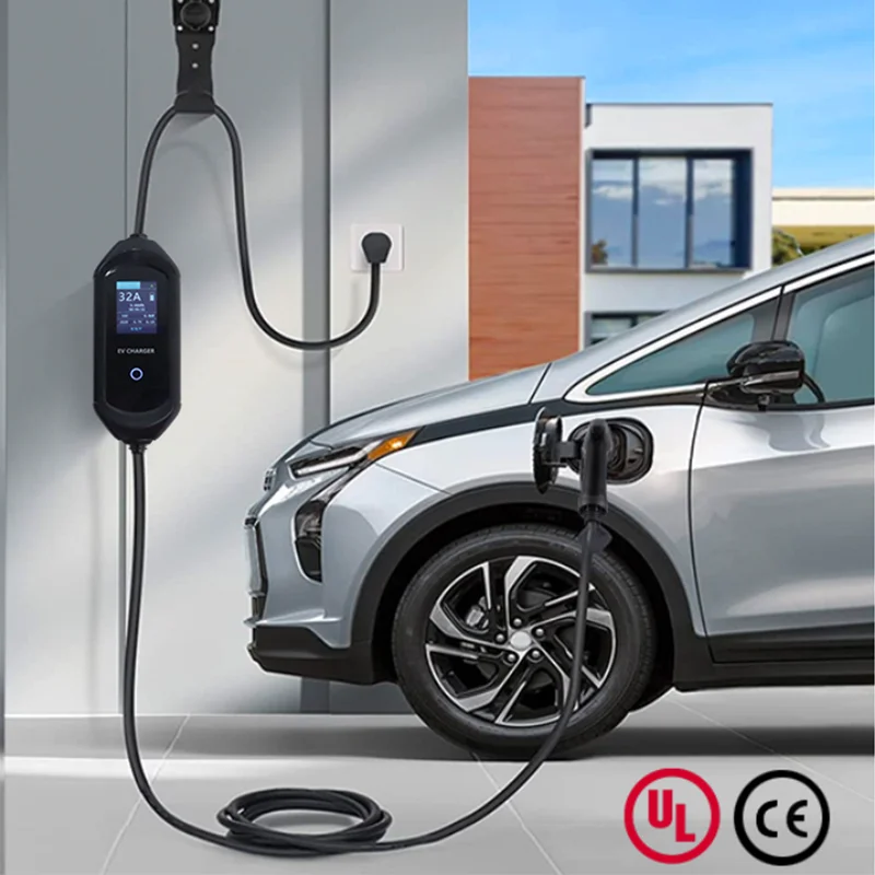 New 32a 7kw Gbt Electric Vehicle Charger Portable Fast Evse Charging