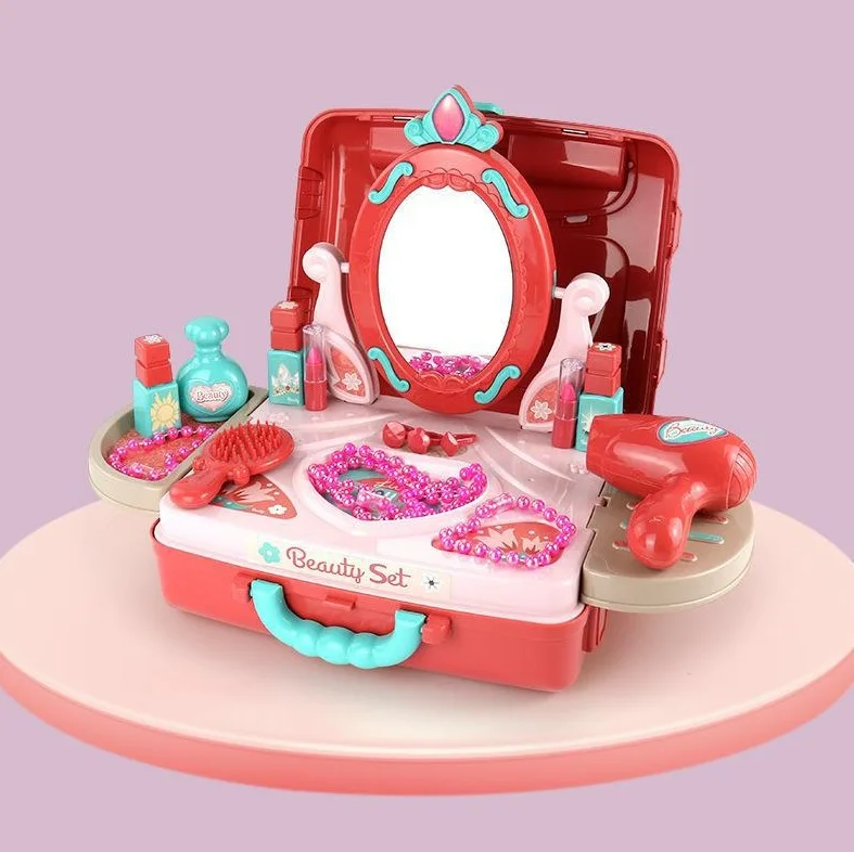 Borsa da gioco per bambine e bambine con accessori per giochi di finzione: telefono giocattolo, portafoglio, carte di credito, chiavi, trucco per giochi di ruolo dai 3 ai 4 ai 5 ai