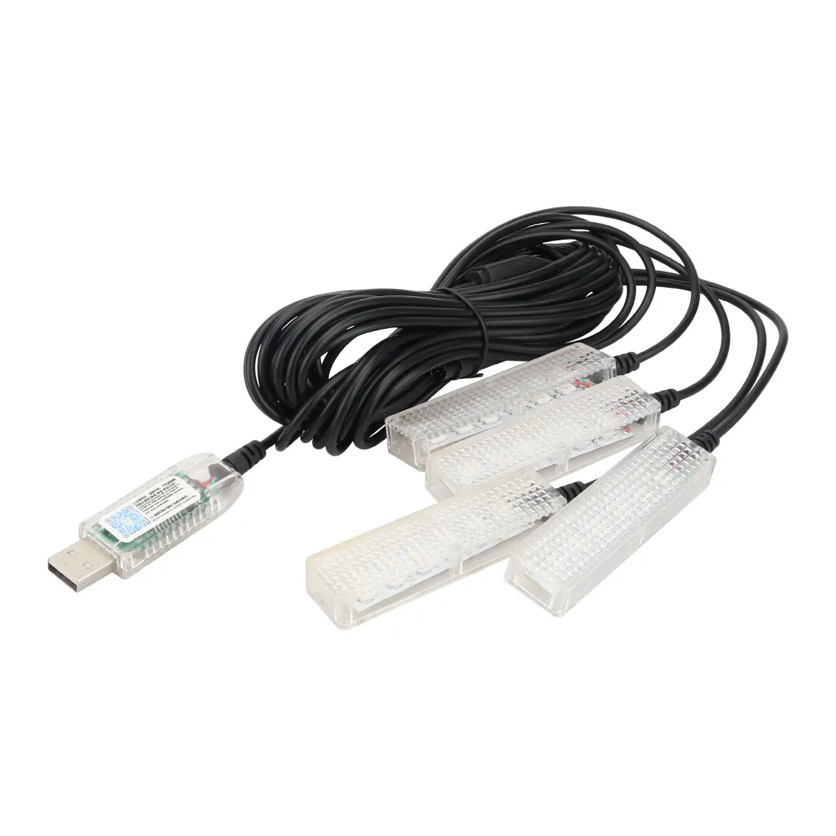 USB Car Foot Symphony Ambient Lighting Kit Interior App Controlled Decorative Atmosphere Light Strip for Car Central Control