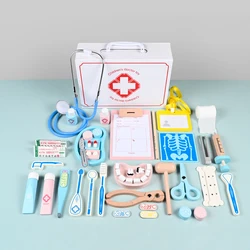 Деревянный ящик для инструментов врачей игрушки ролевые ролевых стоматологов 42 шт. коробка