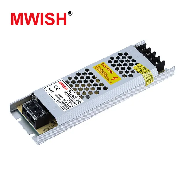 Ultra-Thin Design Mwish Sl-60-24 60W 24V 2.5A Office Lighting Led Strip Smps Switching Power Supply