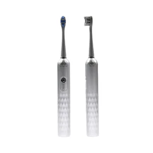 Wholesale High-end Silver Color Adult Sonic IPX7 Pressure Sensing Electric Toothbrush 3 Modes OEM