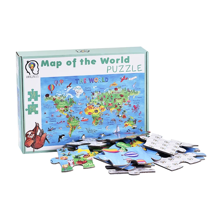 50 Pieces World Map Jigsaw Puzzles Buy 50 Pieces Puzzles,World Map