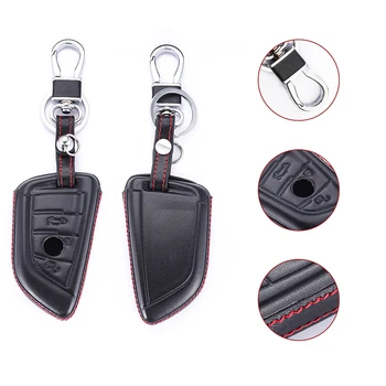 4D Leather Car Key Case For BMW X1 X3 X4 X5 X6 F15 F16 F48 G30 G38 525 540 740 1 2 5 7 SeriesKey Cover 3  Buttons