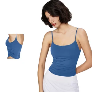 Women's Summer Athletic Yoga Tank Top for Gym Fitness Quick Dry 220Gsm Casual Sports Breathable Elastic Waist Print Pattern