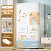 Puerta doble de 1 capa de 75 cm de ancho con 4 cajones oso de verano