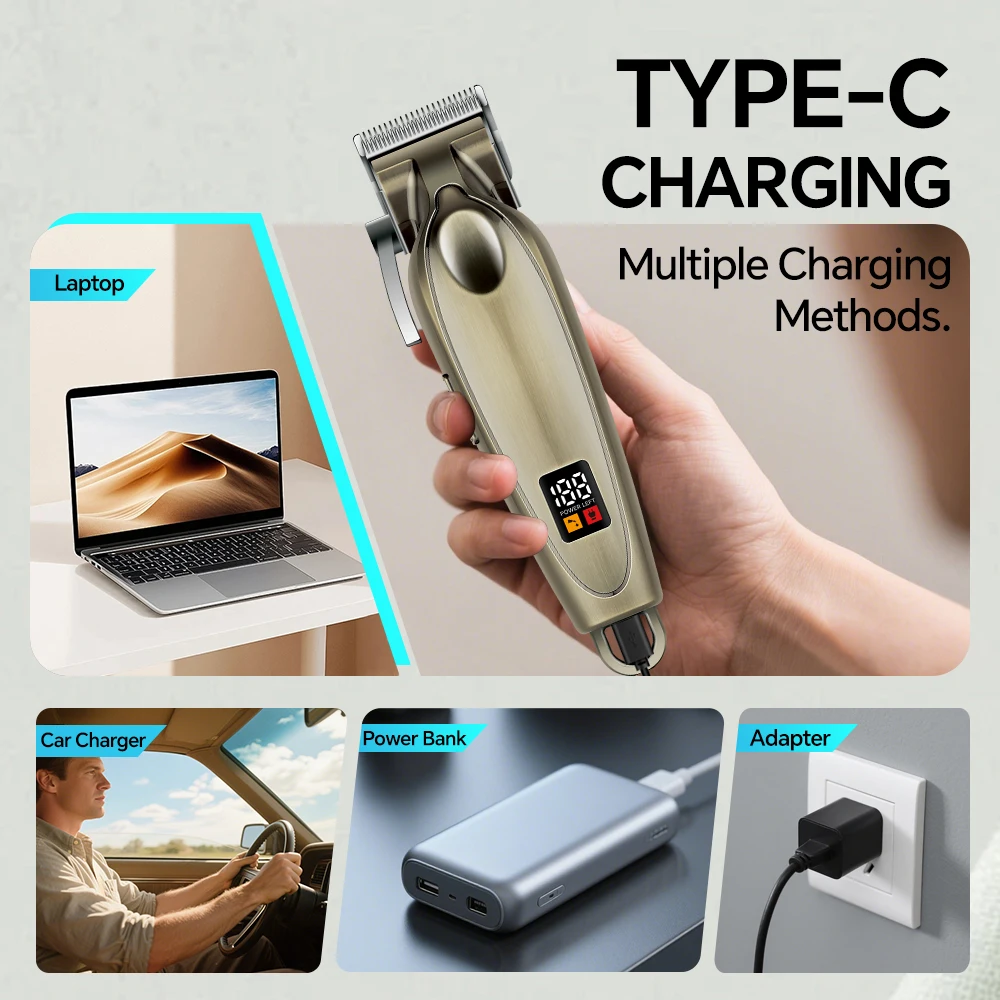 Professional Custom Men's Haircut Machine Household Electric Hair for Clipper in English Operating Language for Hotel Use supplier