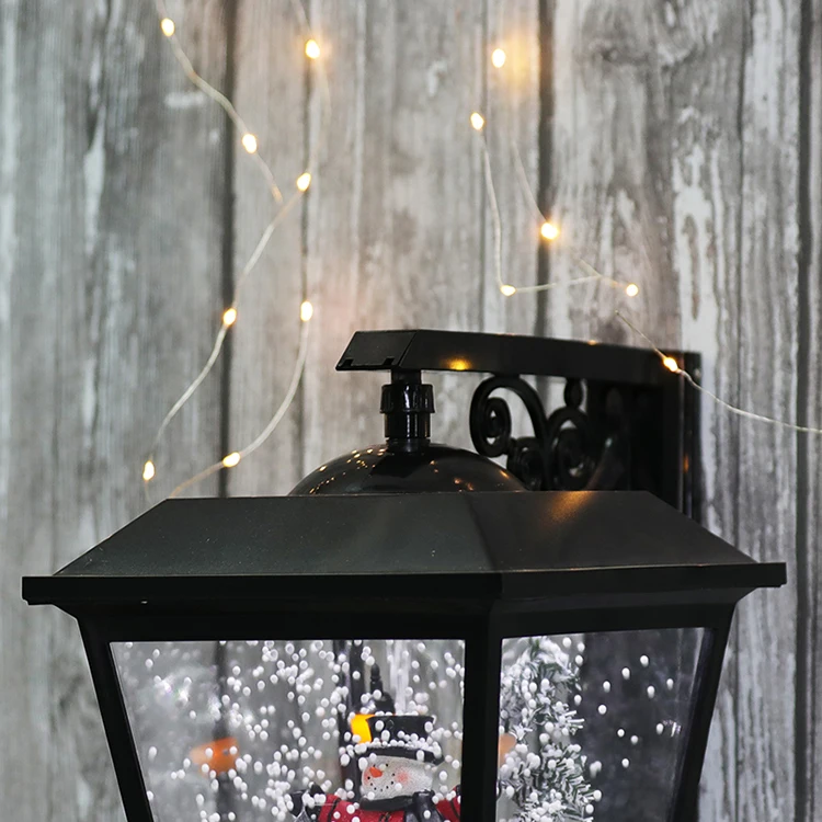 Snowing Decor Lantern  Music Lamp With Snow Blowing for Decoration