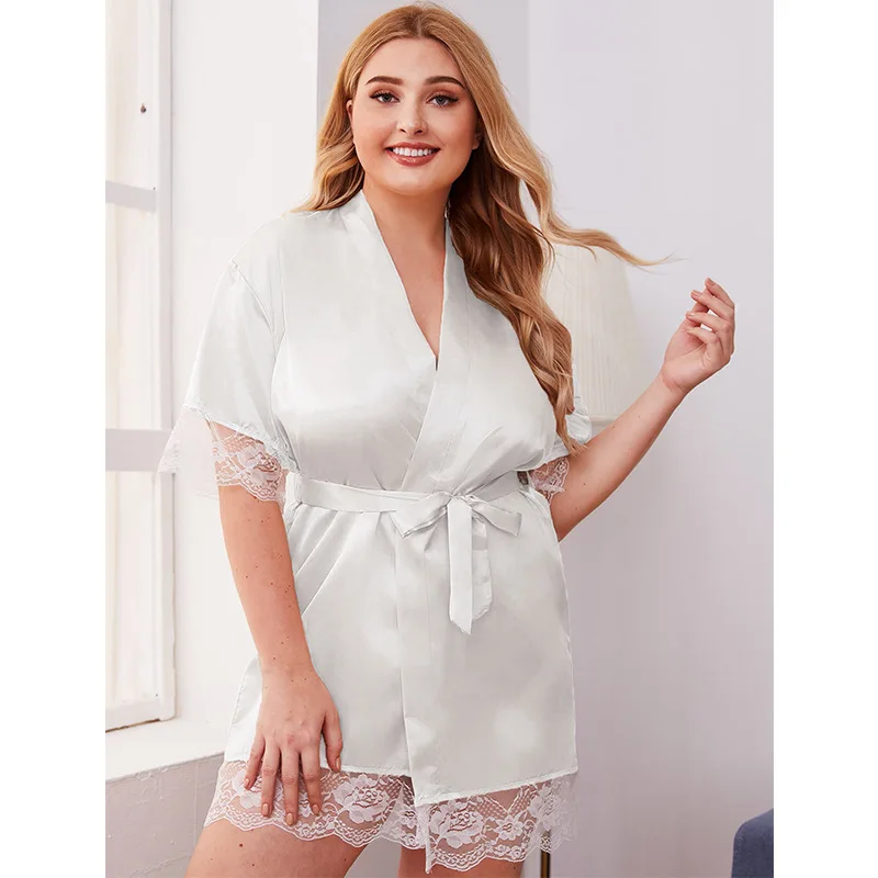 Plus Size Silk Lace Robes For Women - Buy Plus Size Silk Robes,Plus ...