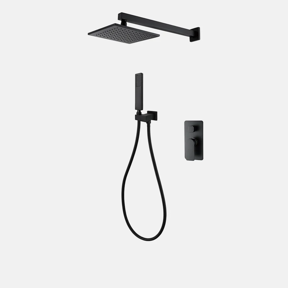 shower set black with handle
