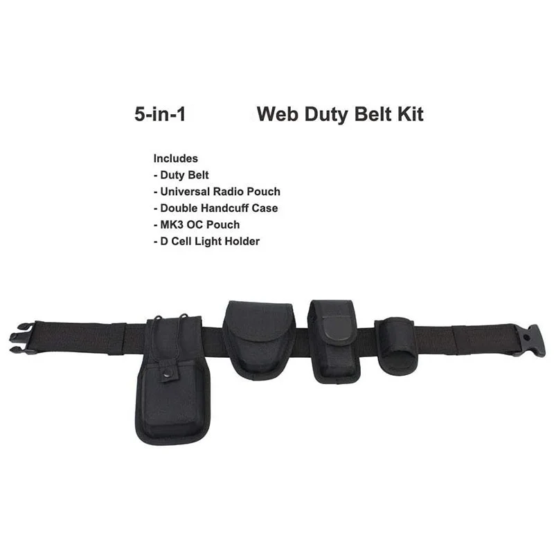 Sport Enthusiasts Mountaineering High Density Duty Web Belt Kit with Pouches Security Modular Tactical Belts Heavy Duty Belt
