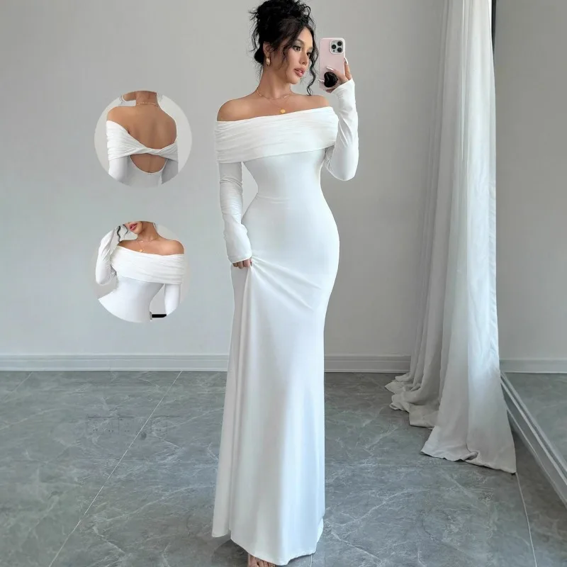 mini dress elegant Sexy Sequined Feather Mini Dress Women Long Sleeve Bodycon Dresses Ele –  formalgowns main image 0