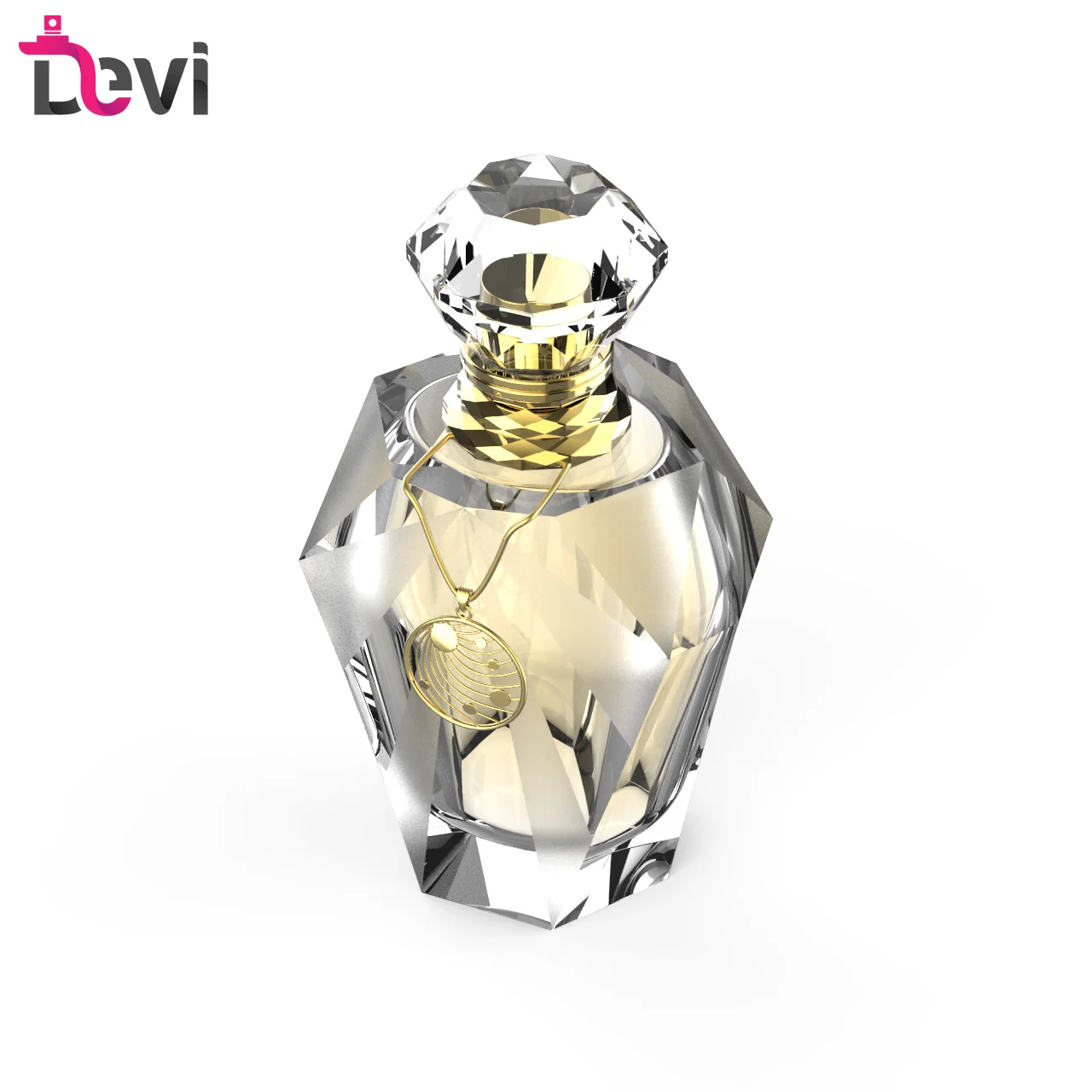 Source Devi Elegant Modern design 30ml 50ml Round Parfum Glass Bottle on  m.