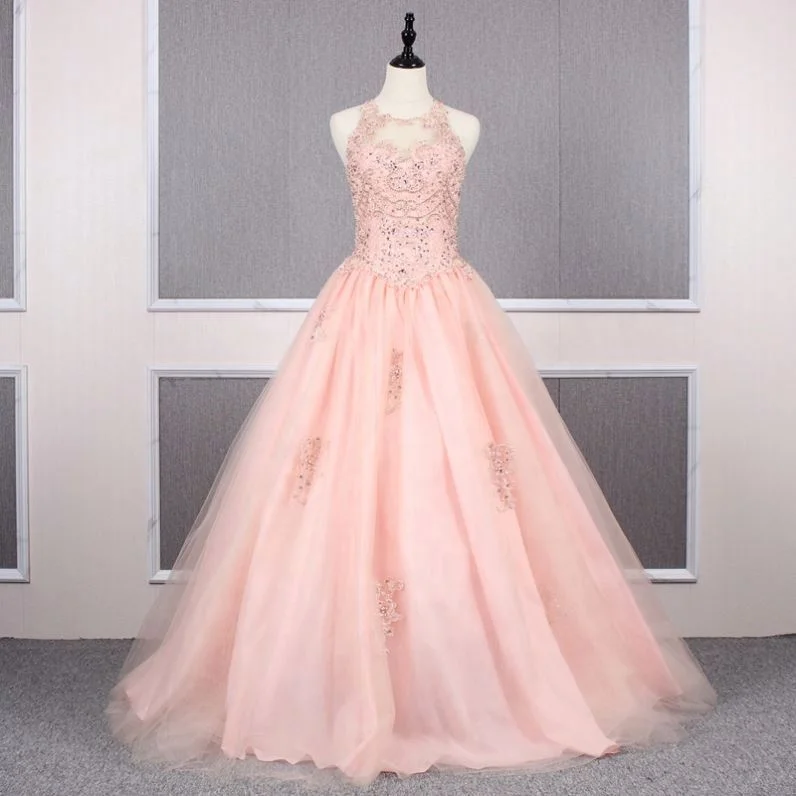 champagne pink color dress