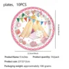 Platos de papel de 9 pulgadas, 10 unidades