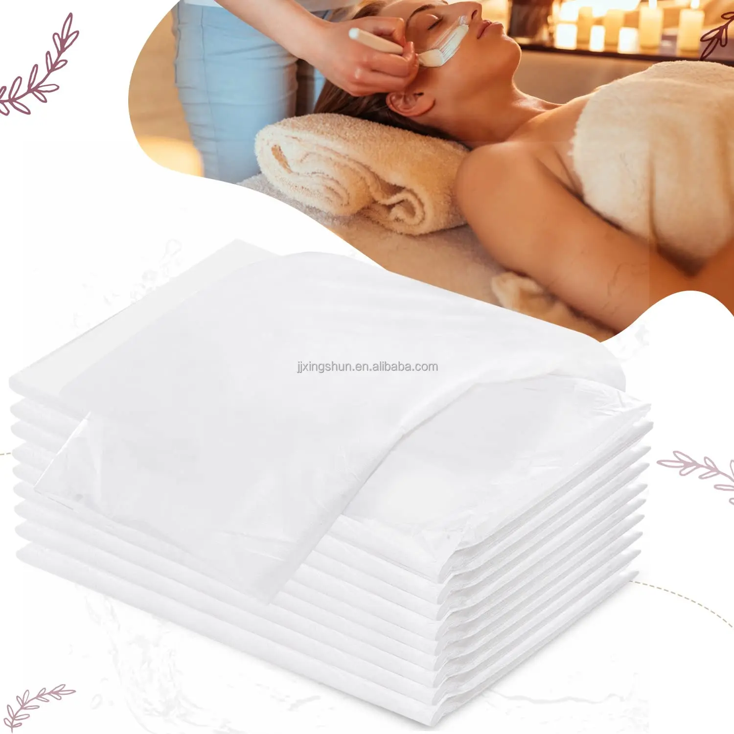 Disposable Fitted Sheets Elastic Massage Bed Sheets Covers For Spa