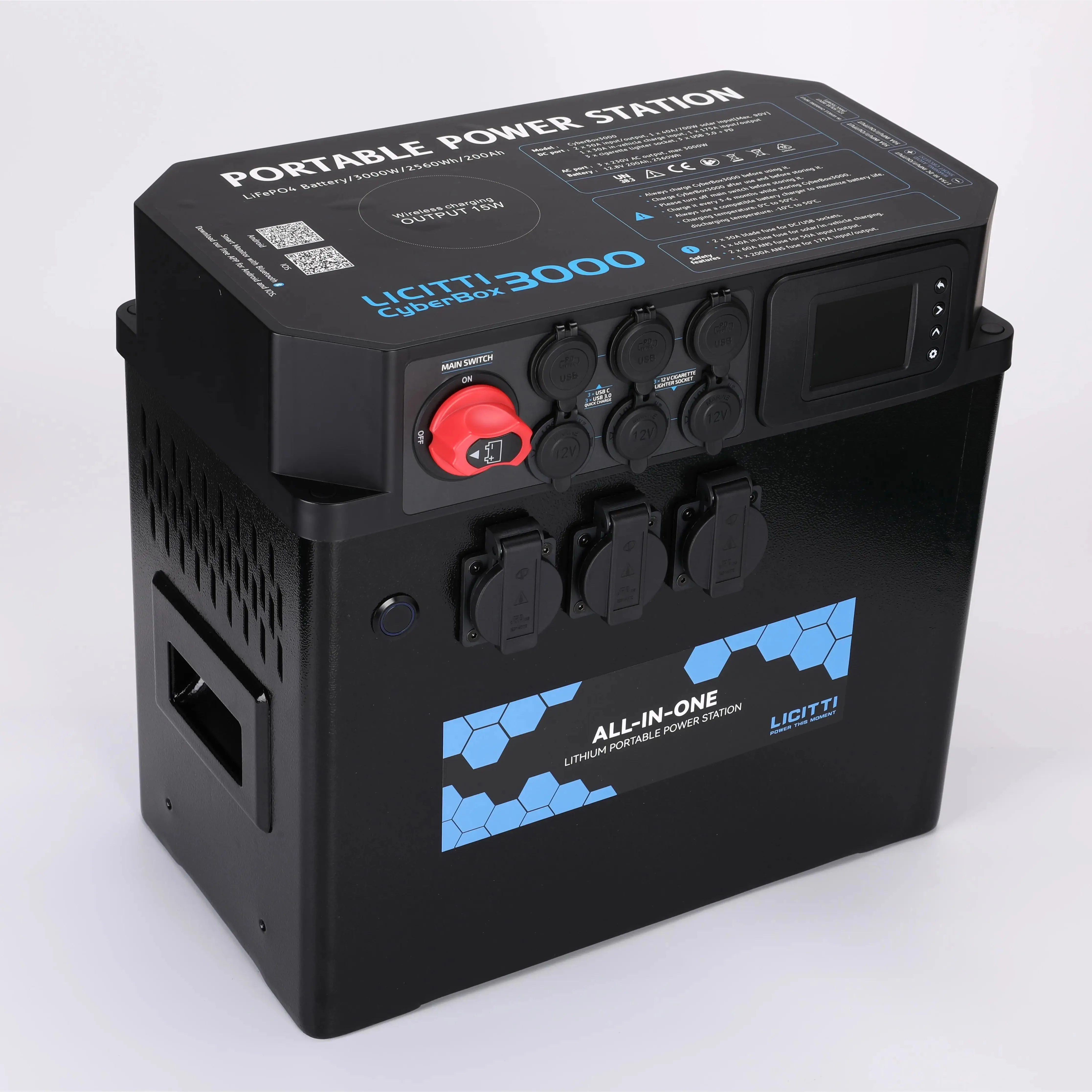 Licitti Angelmsh 3000w Portable Power Station With Wifi Solar Panel