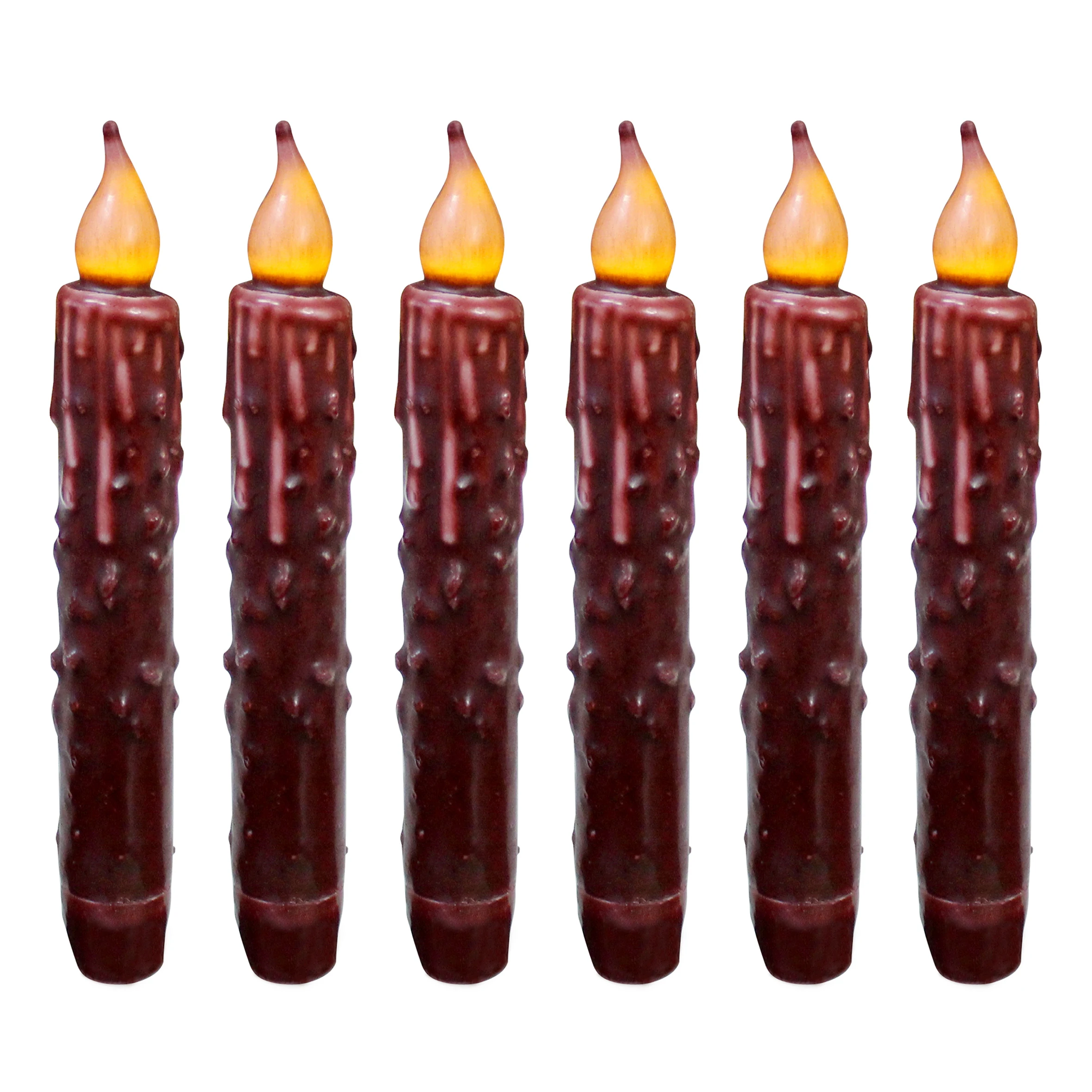 1 Pcs LED Taper Battery Operated Flameless Candle Lamp Dipped Wax Flicker Light 